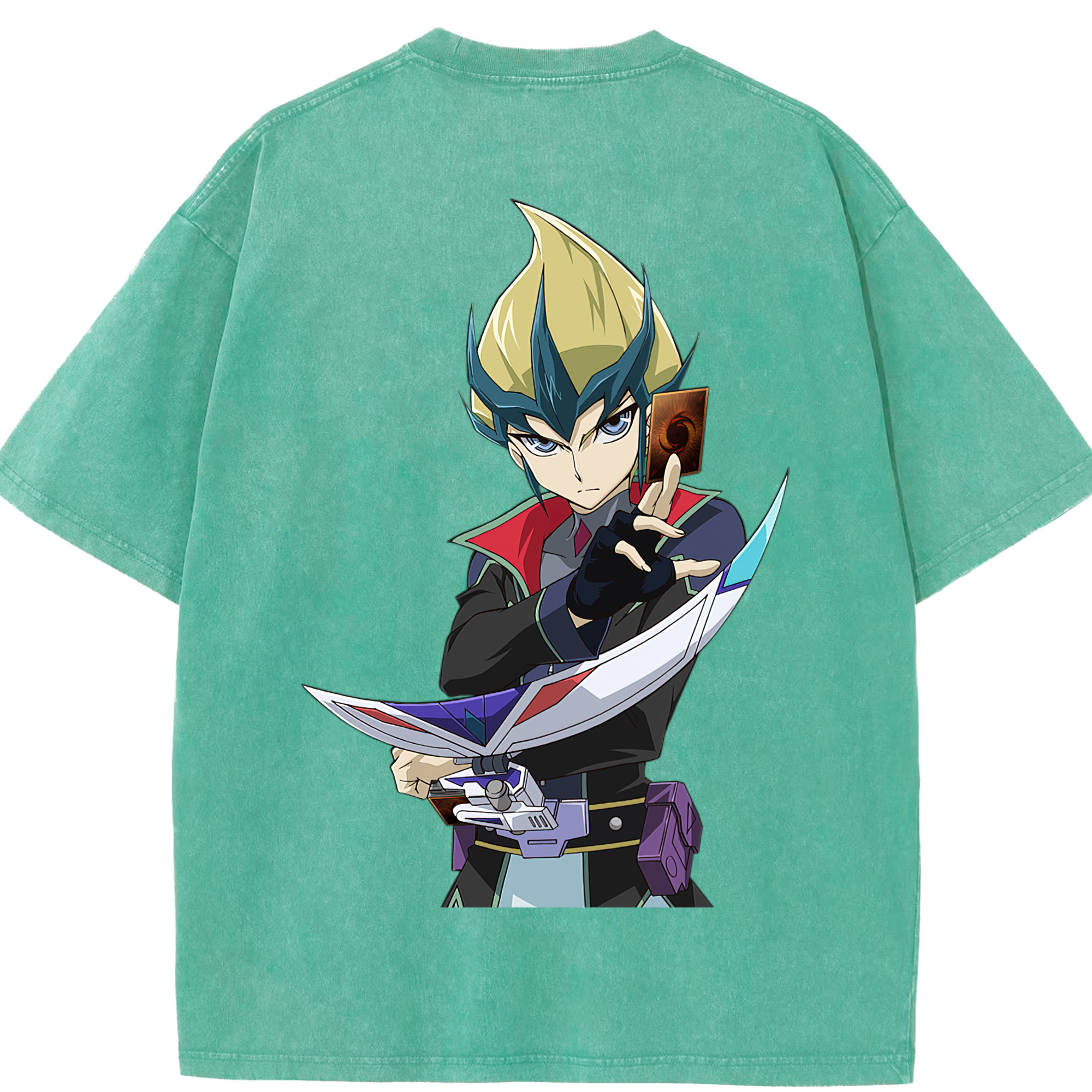 （画像用） 遊☆戯☆王 Yu-Gi-Oh! 綿100% ヴィンテージ風 半袖Tシャツ（背面プリント）